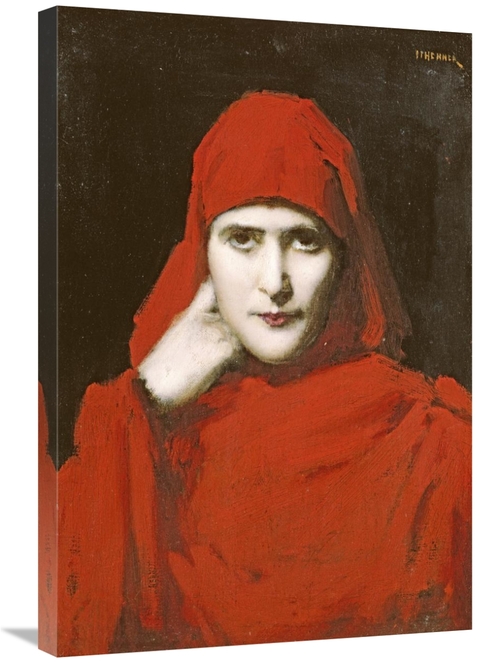 Global Gallery GCS-268082-30-142 30 in. A Woman in a Red Cloak Art Pri