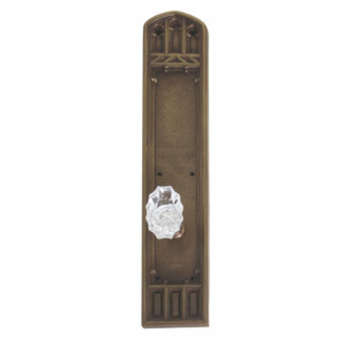 Brass Accents D04-K584D-LFT-613VB Interior Door Plate Double Dummy Set