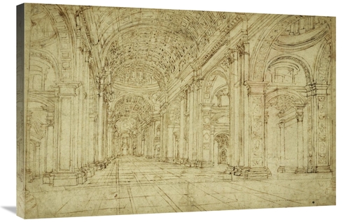 Global Gallery GCS-453951-2436-142 24 x 36 in. Interior of Saint Peter