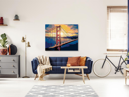 Paint by Numbers - GOLDEN GATE BRIDGE AT SUNRISE