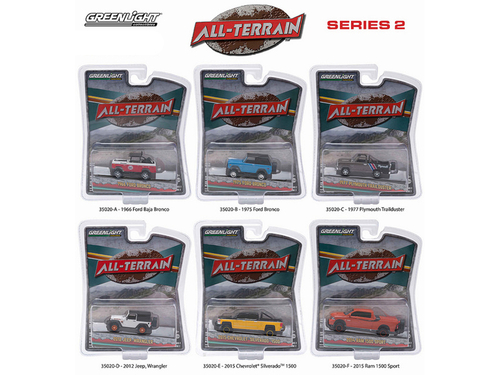 All Terrain Series 2, 6pc Diecast Car Set 1/64 by Greenlight