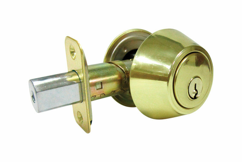 Faultless 5002073 Polished Brass Metal Double Cylinder Lock - ANSI Gra