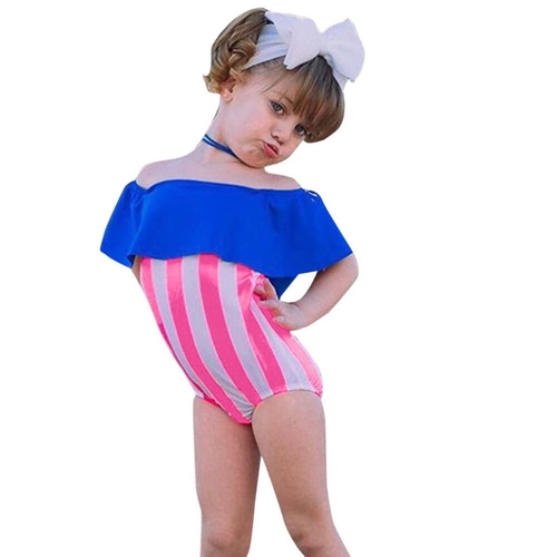 Stripes Newborn Baby Girl Clothes Ruffles