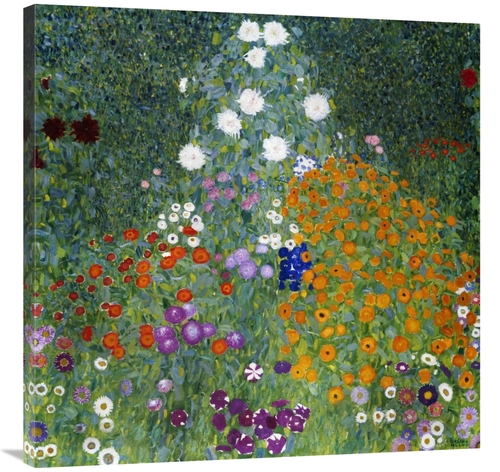 36 in. Farmers Garden Art Print - Gustav Klimt