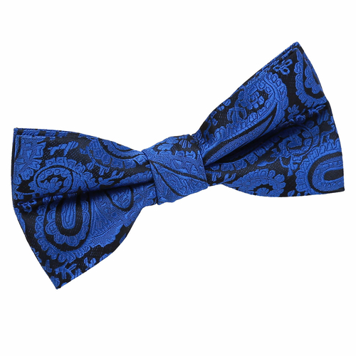 Paisley Pre-Tied Bow Tie - Royal Blue