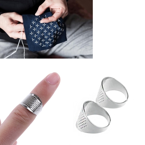 2PCS Tailors Quilting Alloy Steel Sewing Thimble