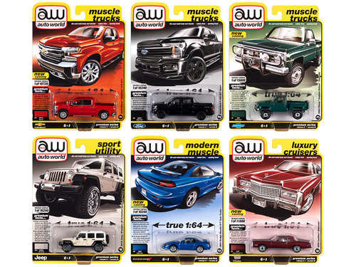 Autoworld Premium 2020 Set B of 6 pieces Release 5 1/64 Diecast Model