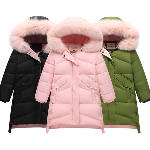 Baby Girl Winter Down Coat Clothes Solid Warm Faux