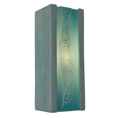 A19 RE116-TC-TQ reFusion Bubbly Wall Sconce Teal Crackle and Turquoise