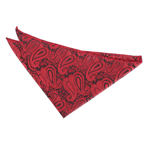 Paisley Handkerchief - Black & Red