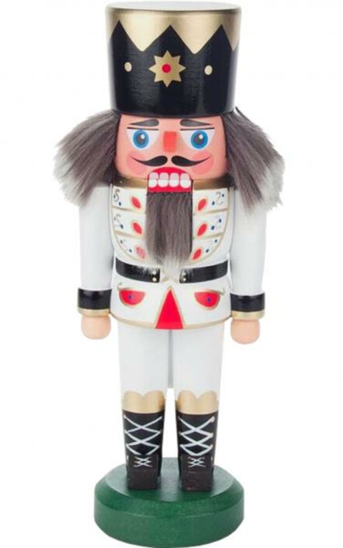 Alexander Taron 012-0421W Dregeno Nutcracker - White King with Two Ton