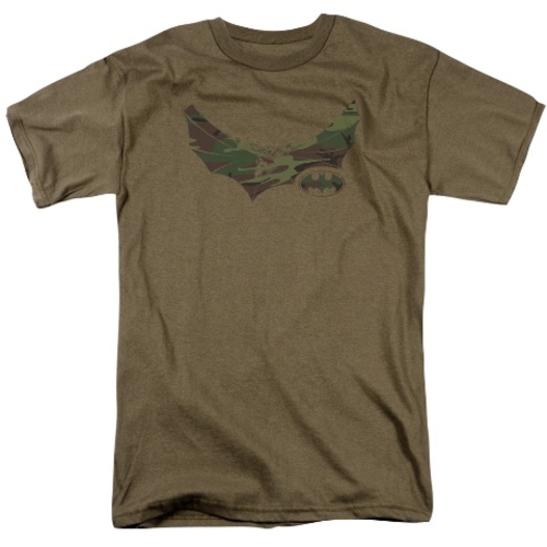 Batman-Camo Knight - Short Sleeve Adult 18-1 Tee - Safari Green, 3