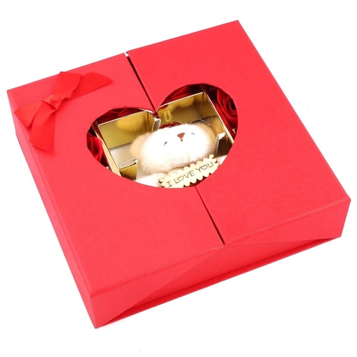 Love Gift for Girlfriend Boyfriend Husband Wife Artificial Red Rose