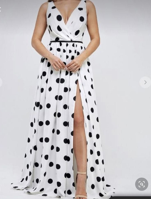 GB Queen Polka Dotted Maxi-Dress