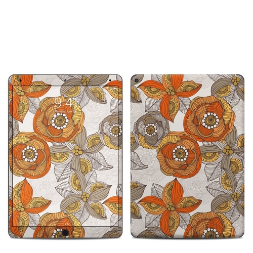 DecalGirl IPDA19-ORNGRYFLWR Apple iPad Air 2019 Skin - Orange & Grey F