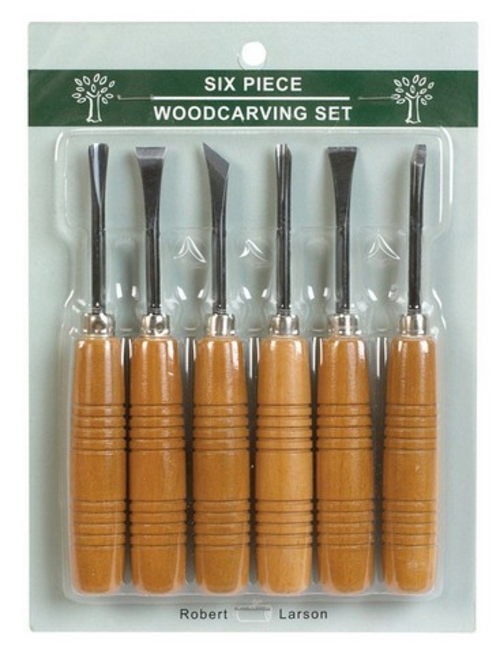 Robert Larson 765-5000 6 Piece Wood Carving Tool Set