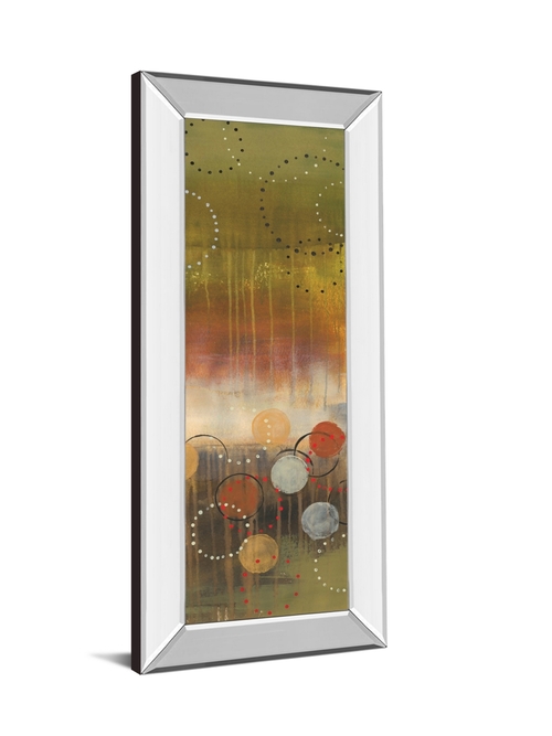 Classy Art 1494MF 18 x 42 in. Circles in Green Panel II by Jeni Lee Mi