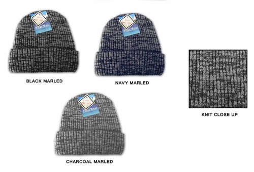 DDI 2315736 Men's/Boy's Marled 4-ply Fat Hats - Assorted Col