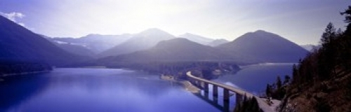 Bridge Sylvenstein Lake Germany Poster Print by  - 36 x 12