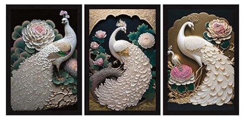 Paper Peacock Modern Art Wall Painting For Living Room Decoration Big