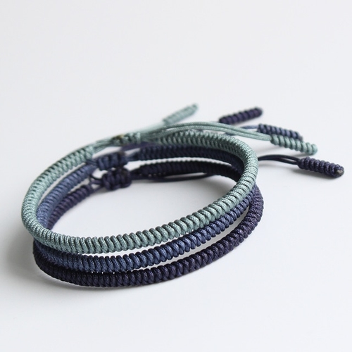 Blue Cyan Tibetan Buddhist Braided Lucky Knots