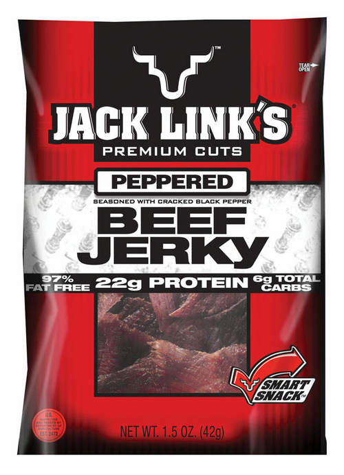 Jack Links Snack Foods 10000008421 Beef Jerky Peppered - Black