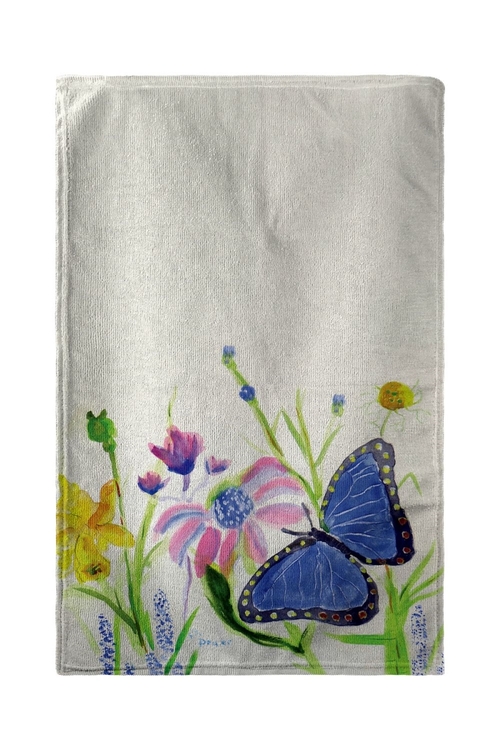 Betsy Drake BT349 30 x 50 in. Betsys Blue Morpho Beach Towel