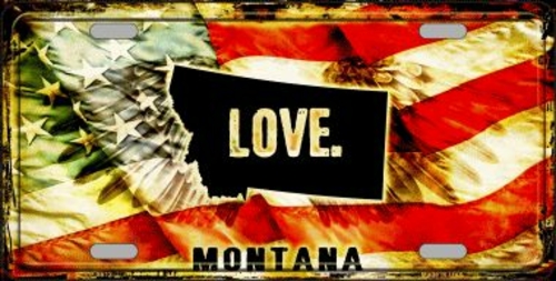 Smart Blonde LP-8612 6 x 12 in. Montana Love Novelty Metal License Pla