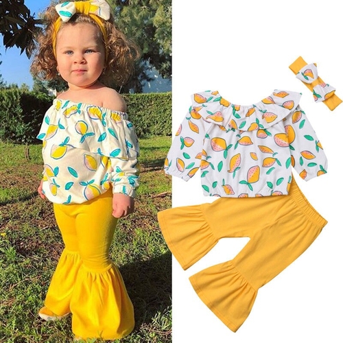 1 6Y Toddler Kids Baby Girls Pretty Clothes 3PCS