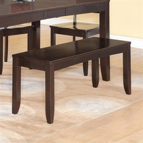 LY-WB-CAP Lynfield Dining Bench with Wood Seat in Cappuccino Finish