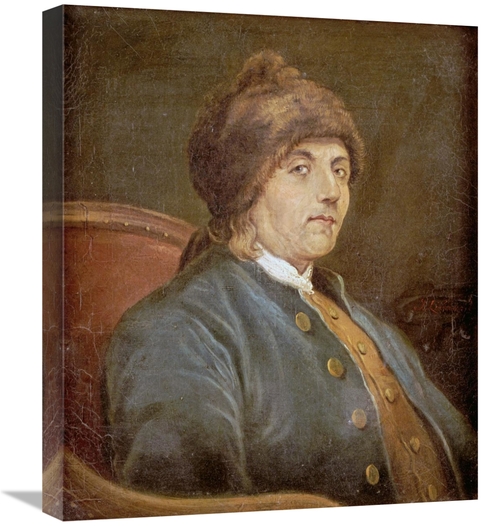 Global Gallery GCS-268248-22-142 22 in. Portrait of Benjamin Franklin 