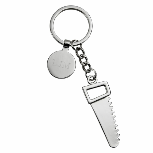 Creative Gifts International 002433 4.75 in. Saw Key Chain with Engrav