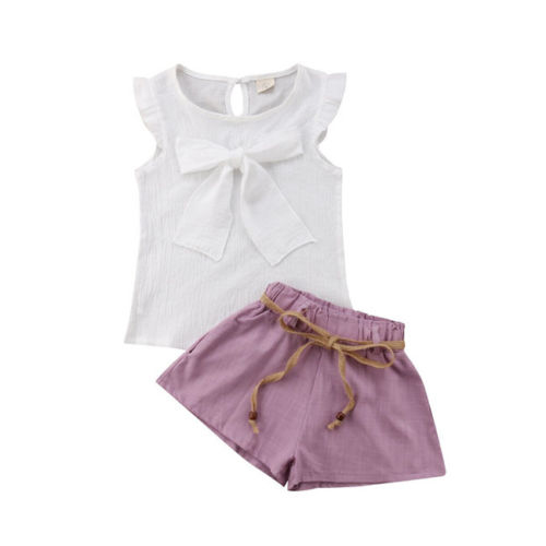  Kids Baby Girls Summer Clothes Chiffon Tank