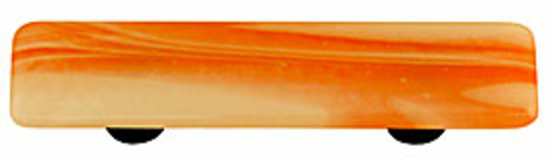 Hot Knobs HK2054-PA White Swirl Opal Orange Rectangle Glass Cabinet Pu