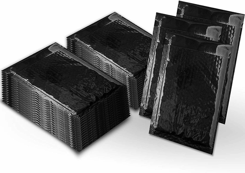 CD Bubble Mailers 7.25 x 7 Padded Envelopes 7 1/4 x 7 Pack of 25 Black