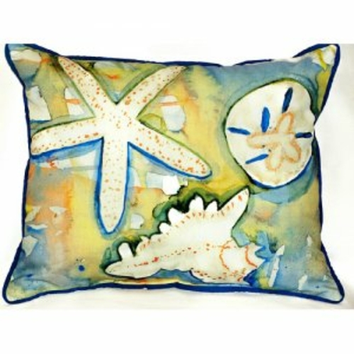 Betsy Drake HJ603 Beach Treasures Indoor & Outdoor Throw Pillow- 16 x