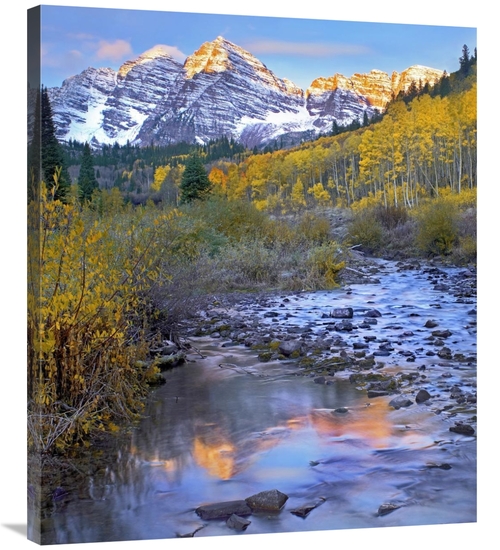 Global Gallery GCS-396102-36-142 36 in. Maroon Bells & Maroon Creek&#4