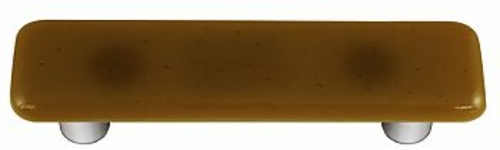 Hot Knobs HK1015-PA Light Bronze Rectangle Glass Cabinet Pull - Alumin