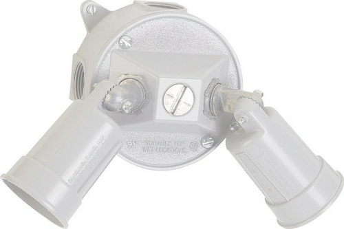 Sigma 16795WH White Weatherproof Round Floodlight Kit