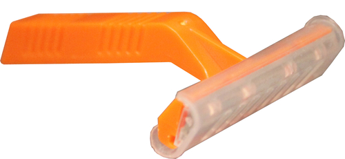 Single Blade Short Handle Razor - Orange