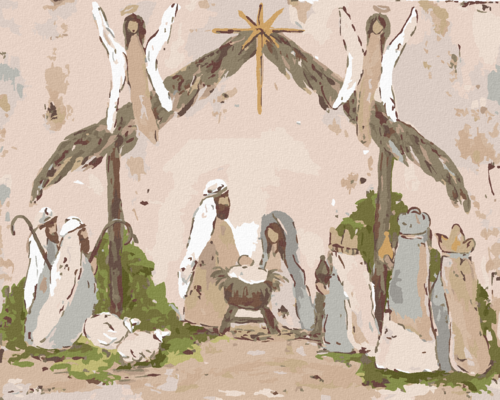 Paint by Numbers - NATIVITY SCENE (HALEY BUSH)