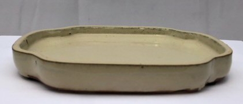 Beige Ceramic Humidity / Drip Tray -  Rectangle9" x 7" x 1"OD8.5" x