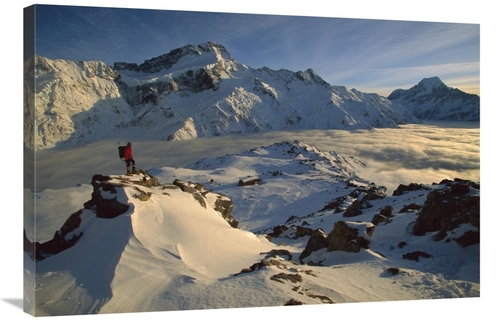 Global Gallery GCS-453454-2436-142 24 x 36 in. Mt Sefton Climber Above