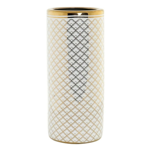 Umbrella stand DKD Home Decor 21 x 21 x 46,5 cm Porcelain Golden White