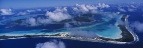 Panoramic Images PPI64382L Aerial View Of An Island  Bora Bora  French