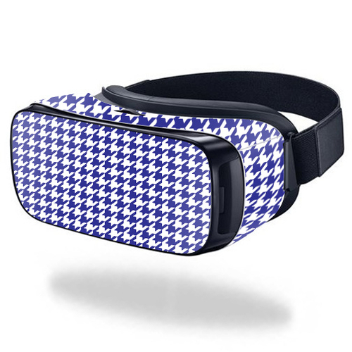 MightySkins SAGEVR-Blue Houndstooth Skin for Samsung Gear VR - Blue Ho