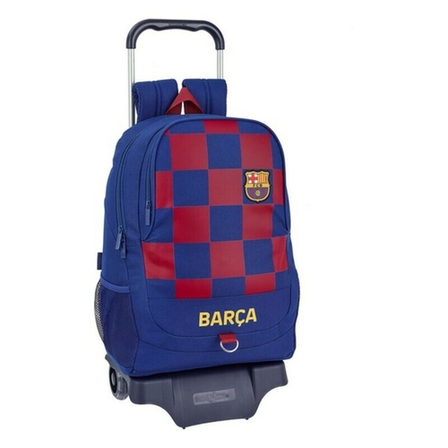School Rucksack with Wheels F.C. Barcelona Navy Blue