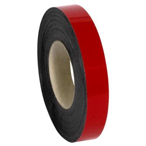 Box Partners LH126 1 in. x 50 ft. Red Warehouse Labels - Magnetic Roll