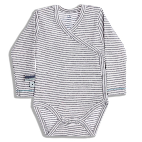 OrganicEra Organic Long Sleeve Kimono Body, Striped