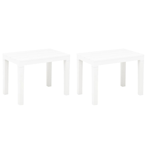Garden Benches 2 pcs White Plastic